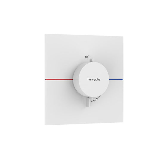 Thermostatic shower mixer concealed matte white Hansgrohe ShowerSelect Comfort E