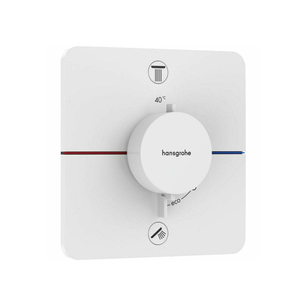 Батерия за душ термостатична вградена бяла матова Hansgrohe ShowerSelect Comfort Q 2 функции