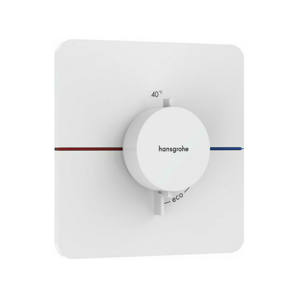 Thermostatic Shower Valve in Matte White Hansgrohe ShowerSelect Comfort Q