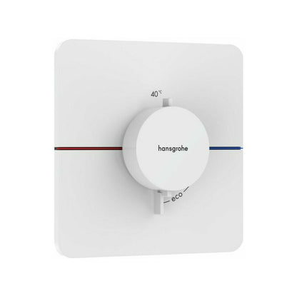 Thermostatic Shower Valve in Matte White Hansgrohe ShowerSelect Comfort Q
