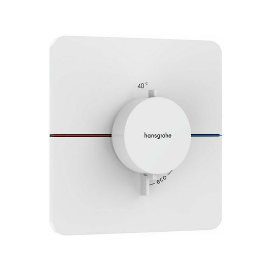 Thermostatic Shower Valve in Matte White Hansgrohe ShowerSelect Comfort Q
