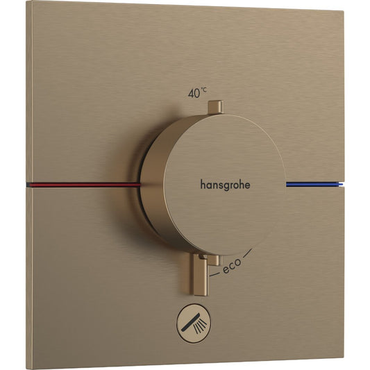 Термостатична душ батерия за вграждане бронзов матов Hansgrohe ShowerSelect Comfort E 1 функция и допълнителен изход