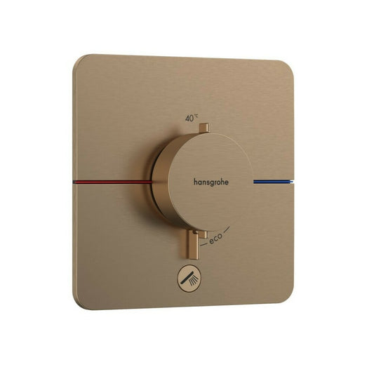Thermostatic shower mixer concealed brushed bronze Hansgrohe ShowerSelect Comfort Q 1 function and additional outlet