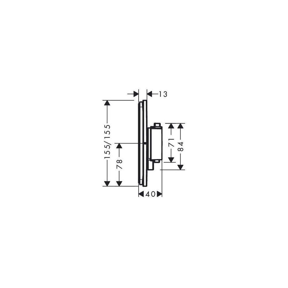 Built-in thermostatic shower mixer Hansgrohe ShowerSelect Comfort E 2 functions EN1717