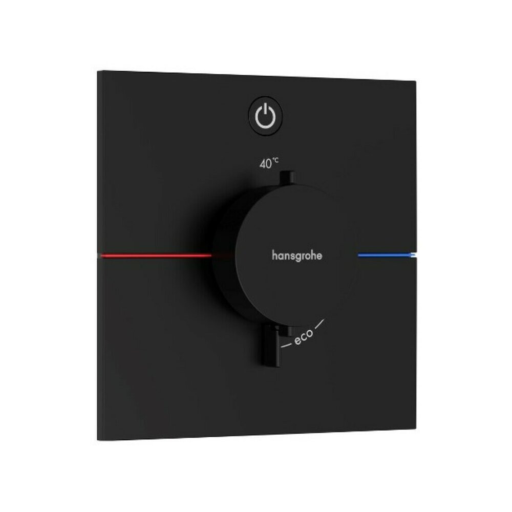 Термостатична вградена душ батерия черен мат Hansgrohe ShowerSelect Comfort E 1 функция