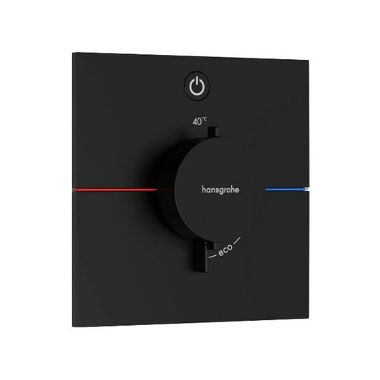 Термостатична вградена душ батерия черен мат Hansgrohe ShowerSelect Comfort E 1 функция