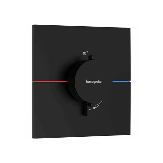 Thermostatic shower mixer concealed matte black Hansgrohe ShowerSelect Comfort E