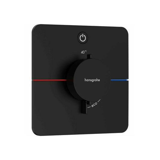Thermostatic Shower Valve in Matte Black Hansgrohe ShowerSelect Comfort Q 1 Function