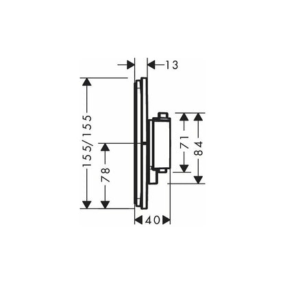Thermostatic Shower Valve in Matte Black Hansgrohe ShowerSelect Comfort Q