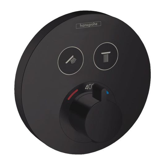 Hansgrohe ShowerSelect S Concealed Shower Valve with 2 Functions Matte Black