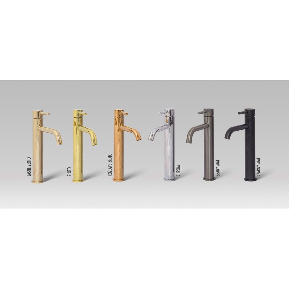 Rea Lungo High Basin Mixer in Glossy Gold