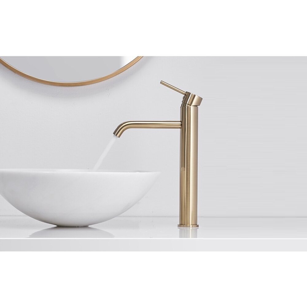 Rea Lungo High Basin Mixer in Glossy Gold