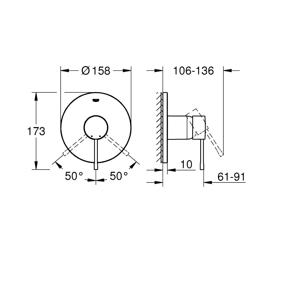 Grohe Essence Chrome Shower Mixer