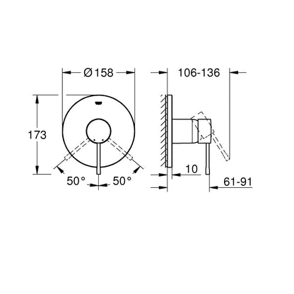 Grohe Essence Chrome Shower Mixer
