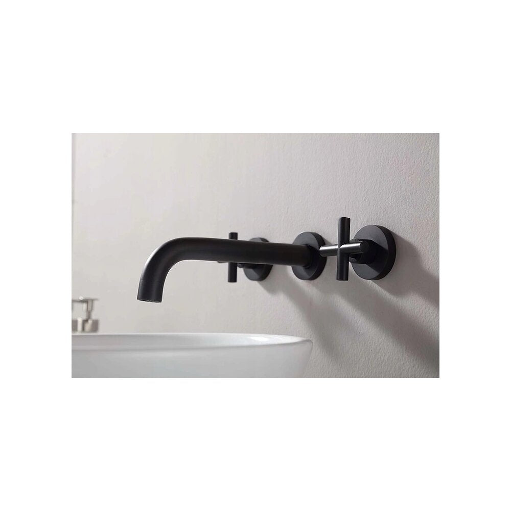 Rea Exit Matte Black Concealed Faucet 3-Piece Set