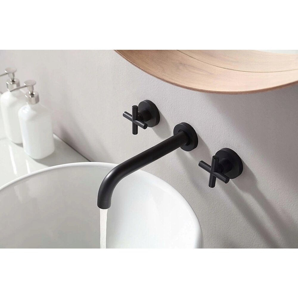 Rea Exit Matte Black Concealed Faucet 3-Piece Set