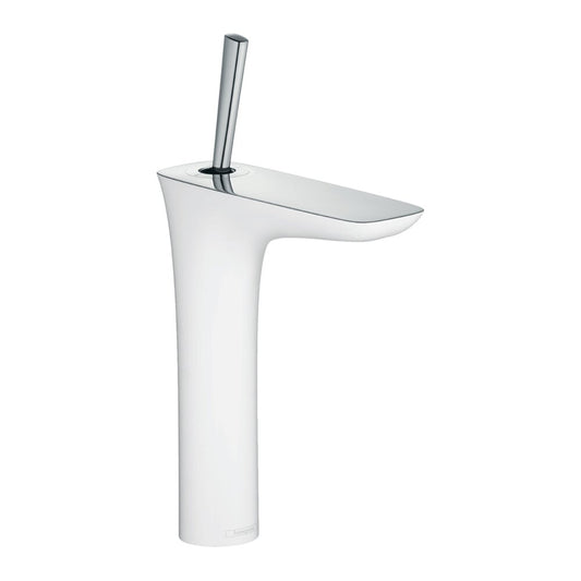 Hansgrohe PuraVida 200 White - Chrome Basin Mixer with Push-Open Waste