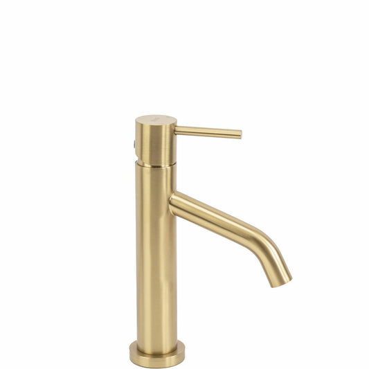 Rea Level Brushed Gold Basin Faucet