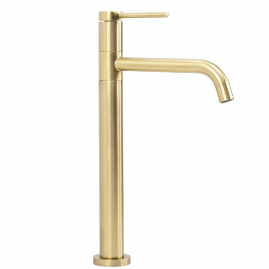 Rea Lugano Brushed Gold Basin Faucet