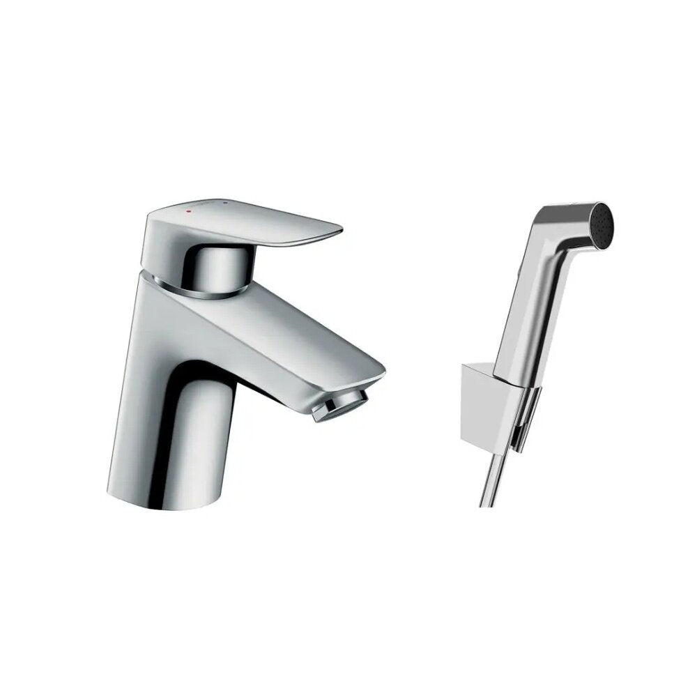 Смесител за мивка Hansgrohe Logis с хигиеничен душ хром