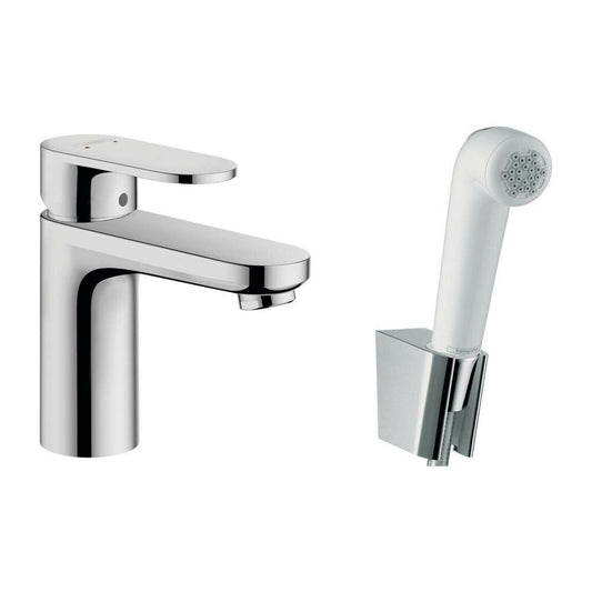 Hansgrohe Vernis Blend 100 Chrome Sink Faucet with Hygiene Shower
