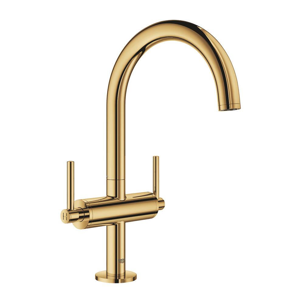 Grohe Atrio L Double Handle Basin Mixer in Cool Sunrise