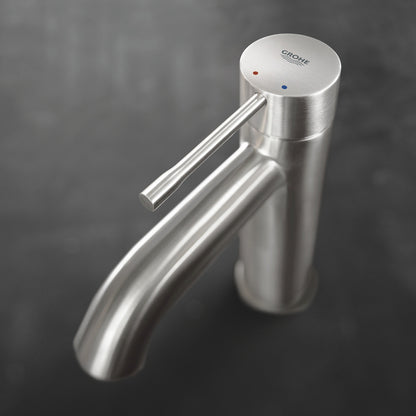 Смесител за умивалник Grohe Essence S с един лост хром мат Supersteel