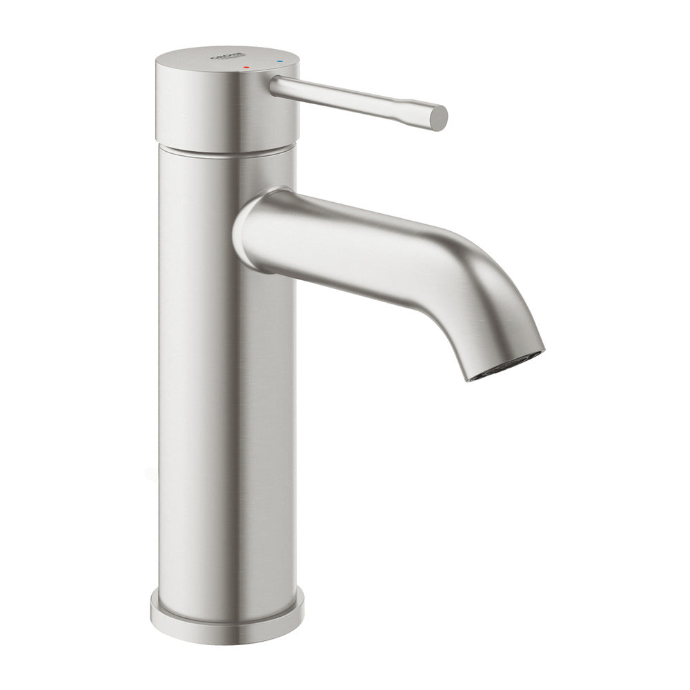 Смесител за умивалник Grohe Essence S монокоманден хром мат Supersteel без вентил