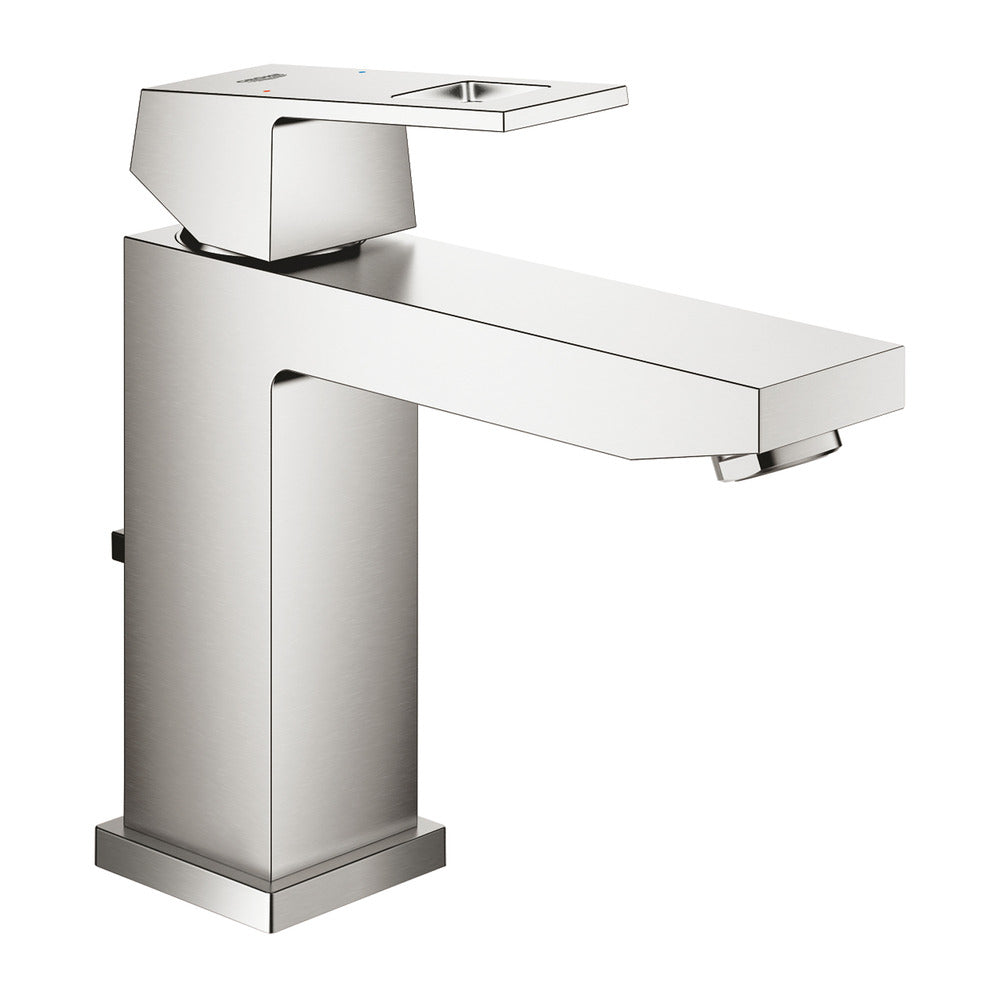 Смесител за мивка Grohe Eurocube M хром мат Supersteel с Pop-Up вентил