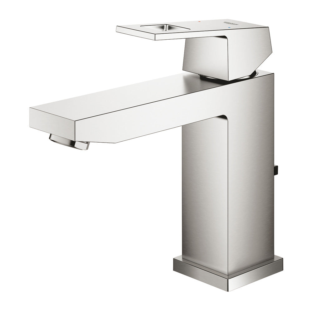 Смесител за мивка Grohe Eurocube M хром мат Supersteel с Pop-Up вентил