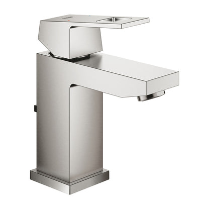 Батерия за мивка Grohe Eurocube S хромирана Supersteel с вентил Pop-Up