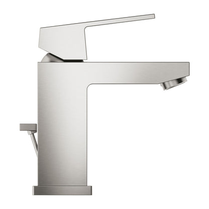 Батерия за мивка Grohe Eurocube S хромирана Supersteel с вентил Pop-Up