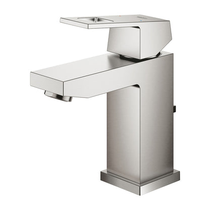 Батерия за мивка Grohe Eurocube S хромирана Supersteel с вентил Pop-Up