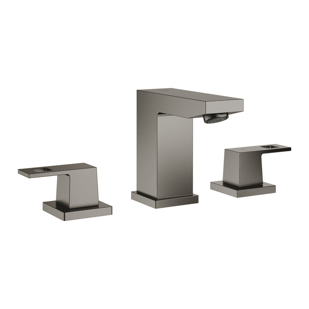 Grohe Eurocube S Double Handle Basin Mixer in Hard Graphite with Waste