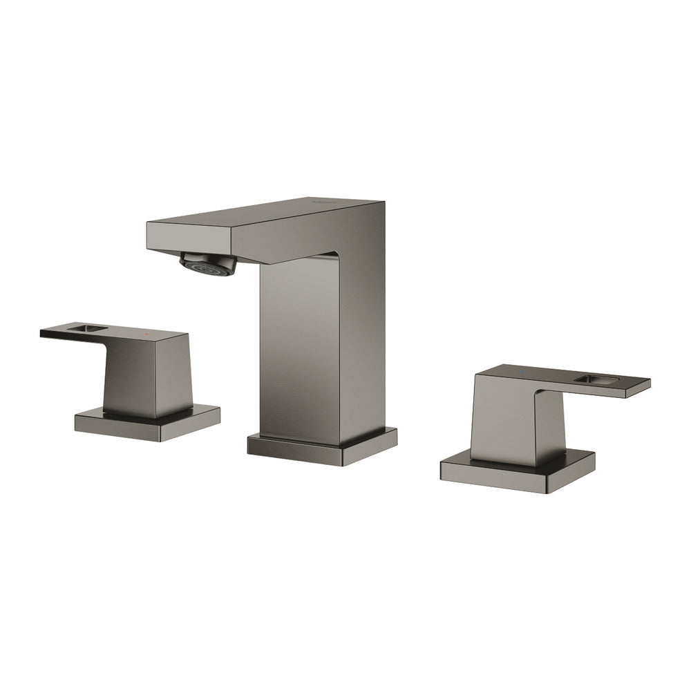 Grohe Eurocube S Double Handle Basin Mixer in Hard Graphite with Waste