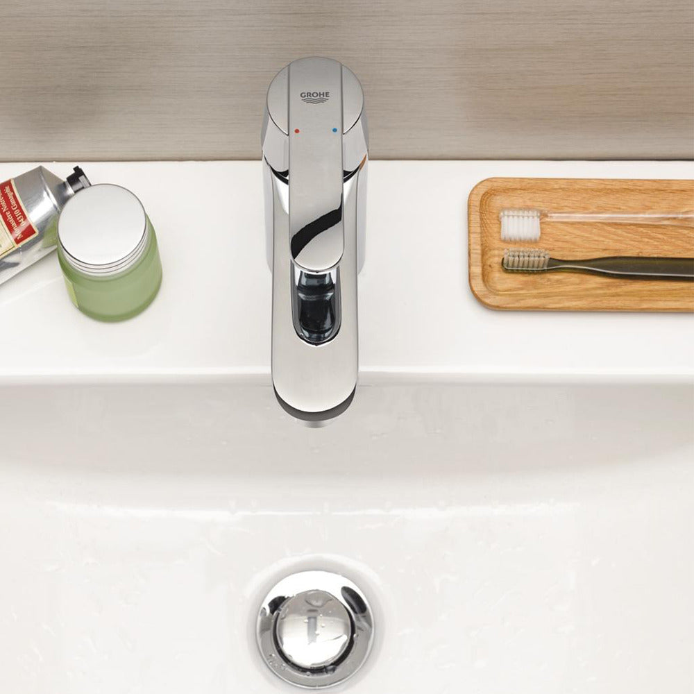 Grohe Get M Basin Mixer in Chrome with Waste