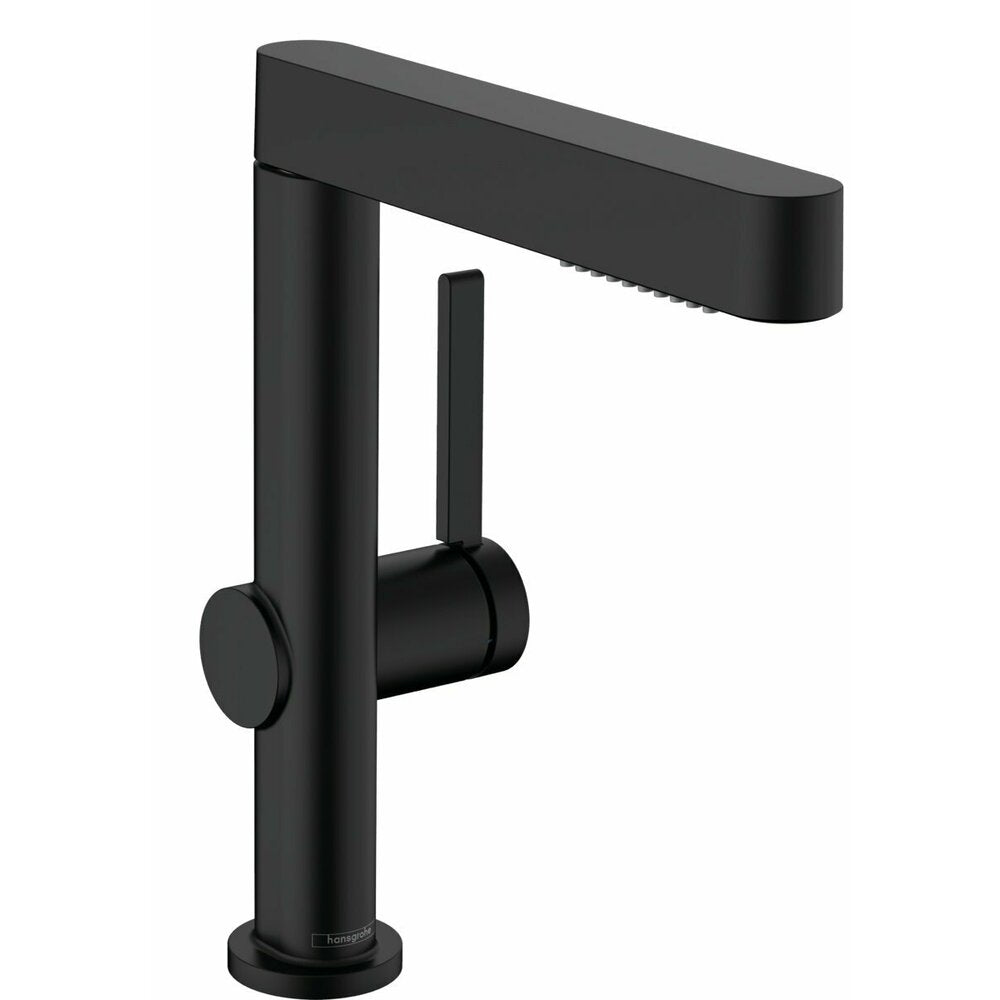 Hansgrohe Finoris 230 Sink Faucet with Pull-Out Shower, 2 Jets and Push-Open Drain Matte Black