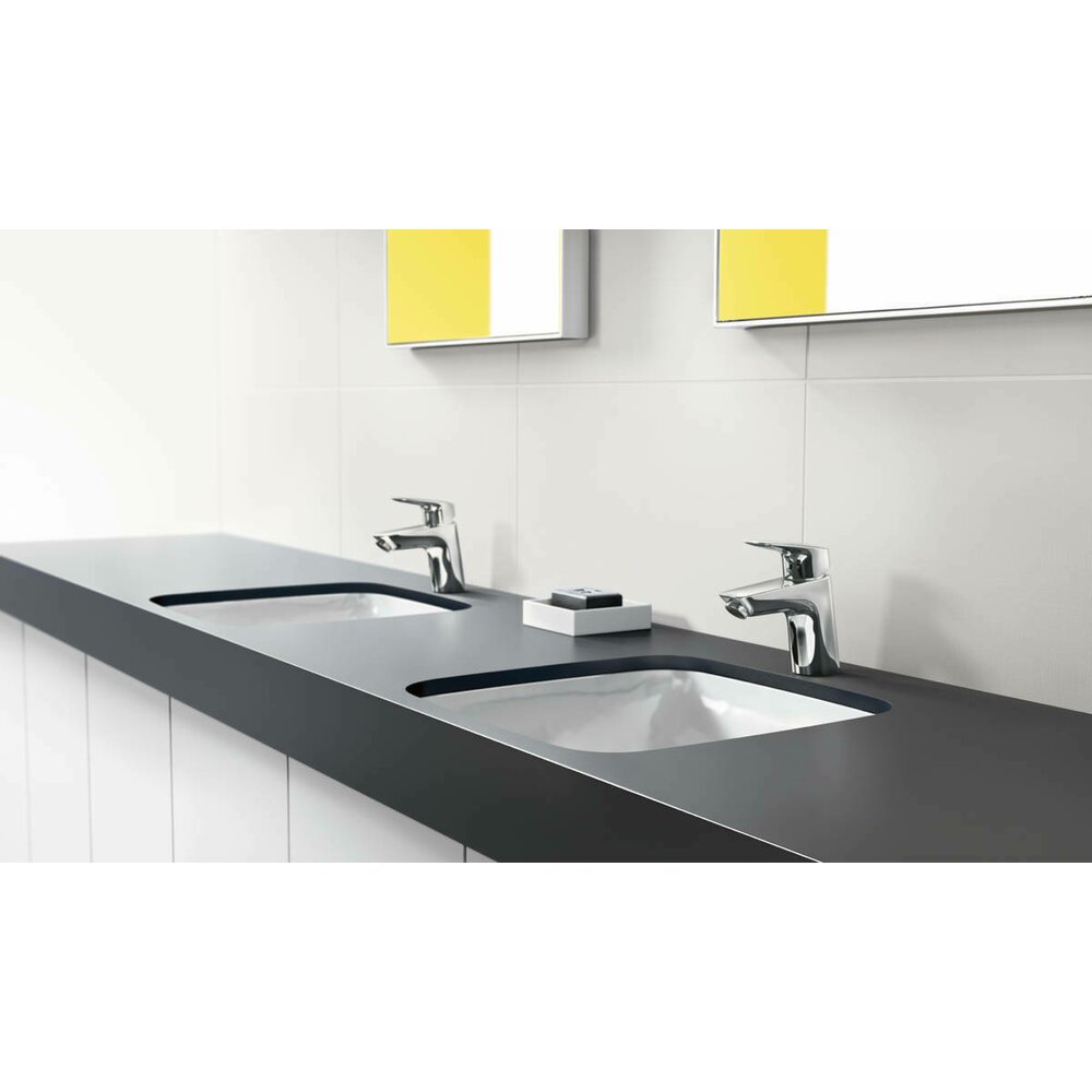 Hansgrohe Logis 70 Basin Mixer with Push-Open Valve Chrome