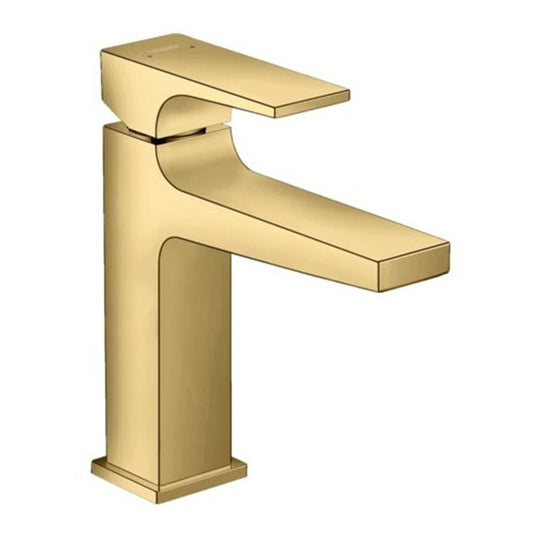 Hansgrohe Metropol 110 Sink Faucet with Push-Open Drain in Polished Gold
