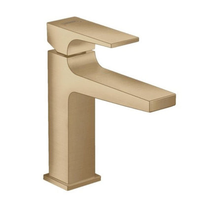 Hansgrohe Metropol 110 Basin Mixer with Push-Open Drain in Brushed Bronze