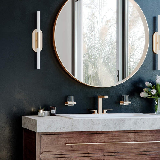 Смесител за мивка Hansgrohe Metropol с двойно управление, завършване в матово бронзово