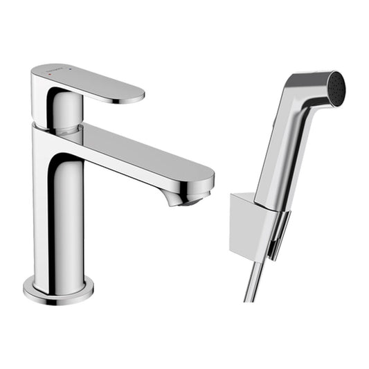 Смесител за мивка Hansgrohe Rebris S 110 EcoSmart с душ за интимна хигиена хром гланц