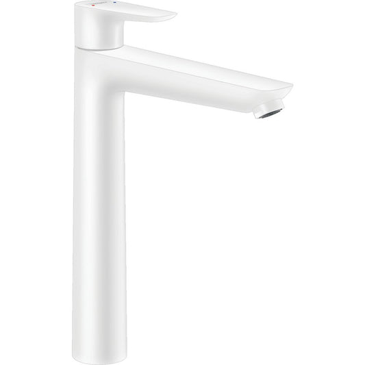 Hansgrohe Talis E 240 High Basin Mixer with White Matte Pop-Up Waste