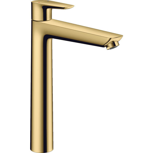 Hansgrohe Talis E 240 High Basin Mixer with Glossy Gold Pop-Up Waste
