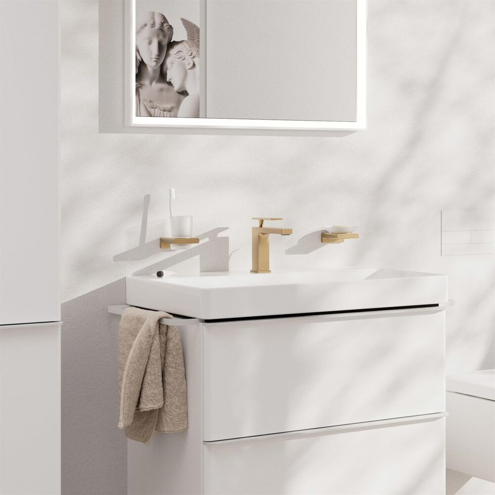 Смесител за мивка Hansgrohe Tecturis E 110 EcoSmart+ с Pop-Up вентил в матово бронзово покритие