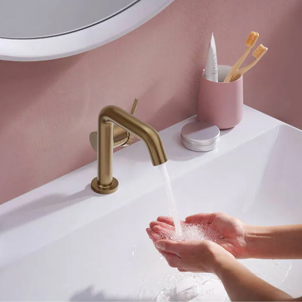Смесител за мивка Hansgrohe Tecturis S 110 Fine CoolStart EcoSmart+ бронз перiat