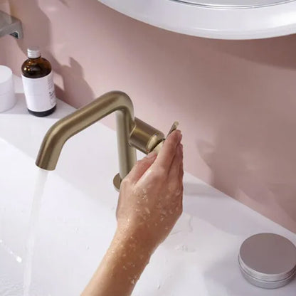 Смесител за мивка Hansgrohe Tecturis S 110 Fine CoolStart EcoSmart+ бронз перiat