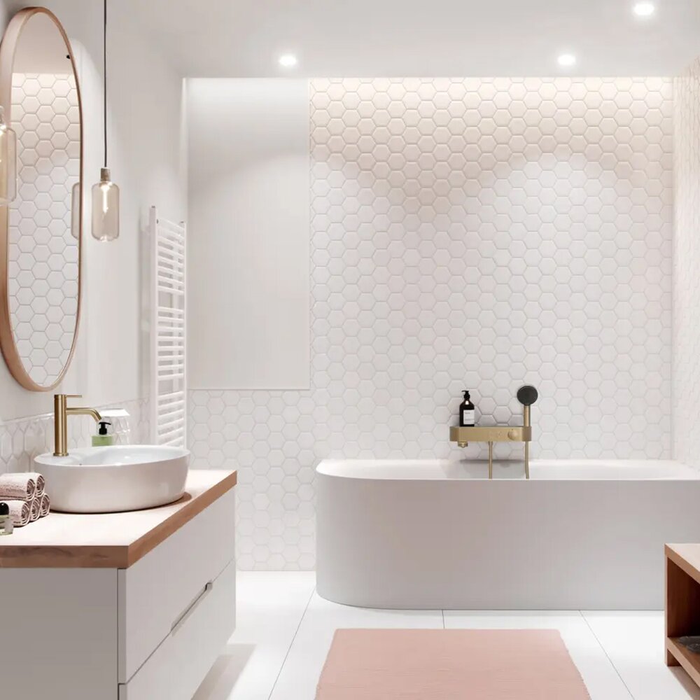 Смесител за мивка Hansgrohe Tecturis S EcoSmart+ с матово бронзово покритие и Pop-Up клапан