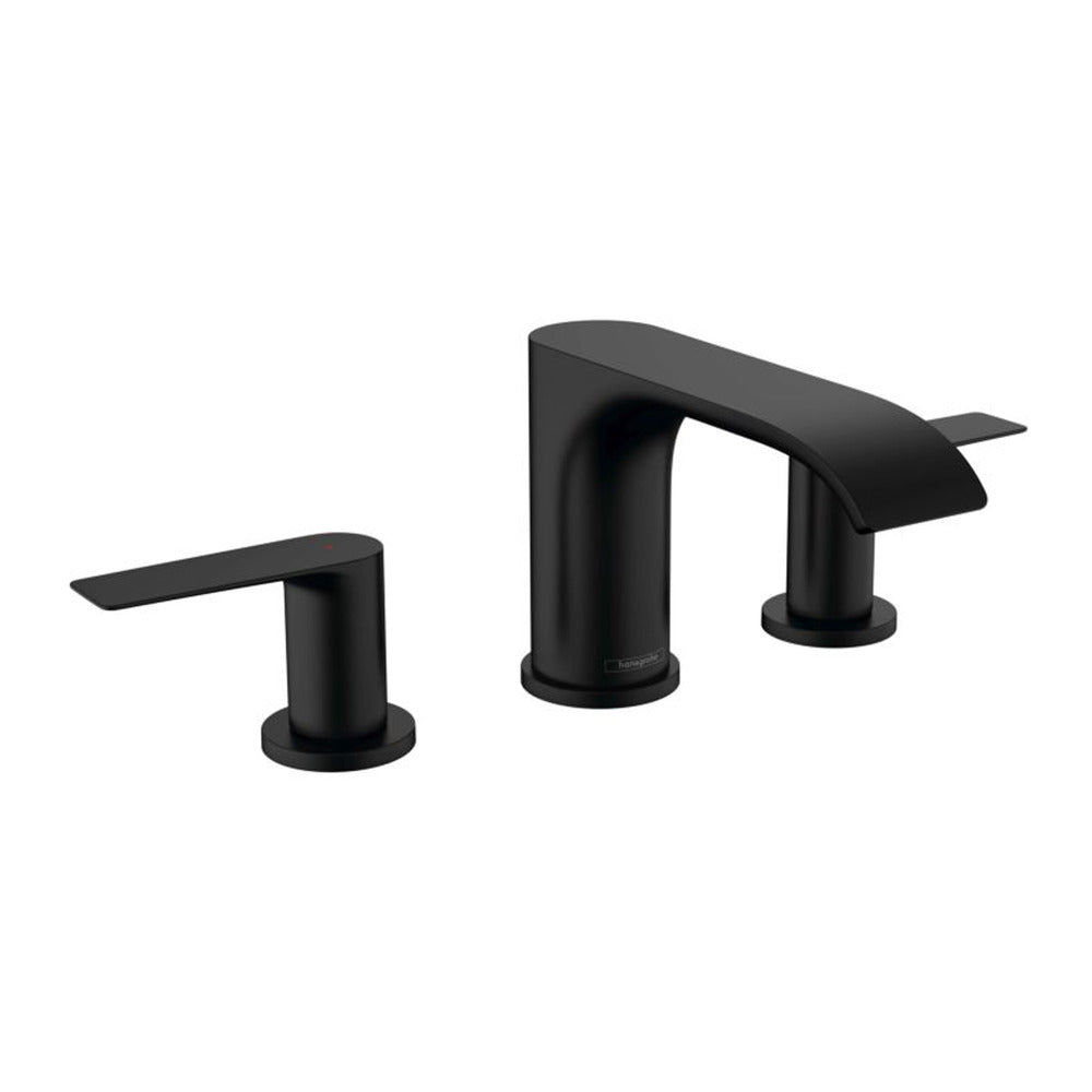 Батерия за мивка Hansgrohe Vivenis 90 с 3 елемента и Pop-Up клапан черен мат