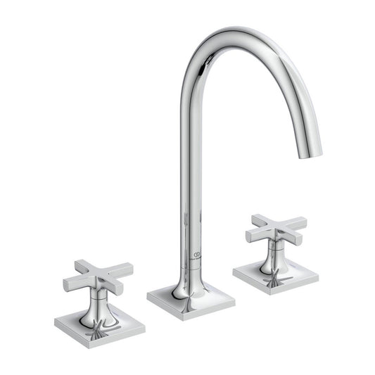 Смесител за мивка Ideal Standard Atelier Joy Neo, двойно управление, хром, лъскав